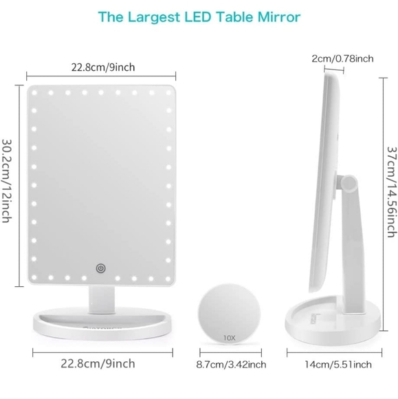 Lighted Adjustable Vanity Mirror - Picture 4 of 7